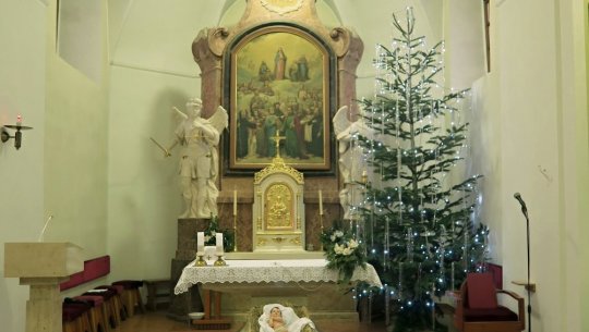 Cílem bylo zdůraznit hlavní symboly křesťanských vánoc: strom života a chudobu narozeného Spasitele